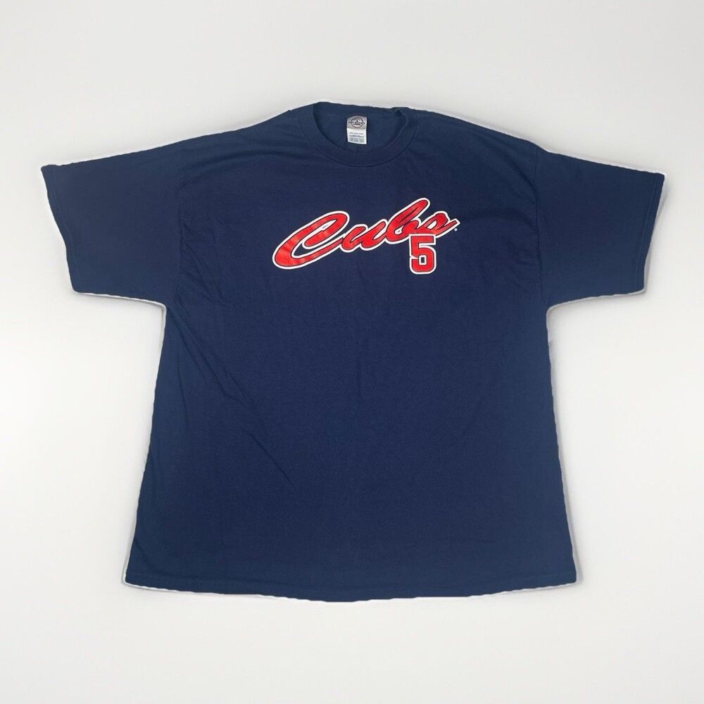 Nomar Garciaparra #5 Chicago Cubs T Shirt Delta Pro Weight MLB Navy Blue